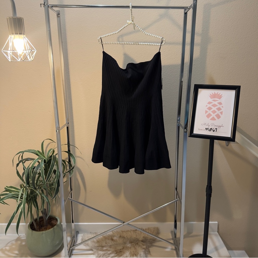 NWT Express size XL strapless stretch pleated mini dress.